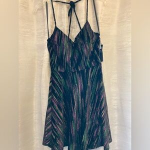 Macys City Studio Sparkle Rainbow Velvet Cocktail Dress 11/12‎
